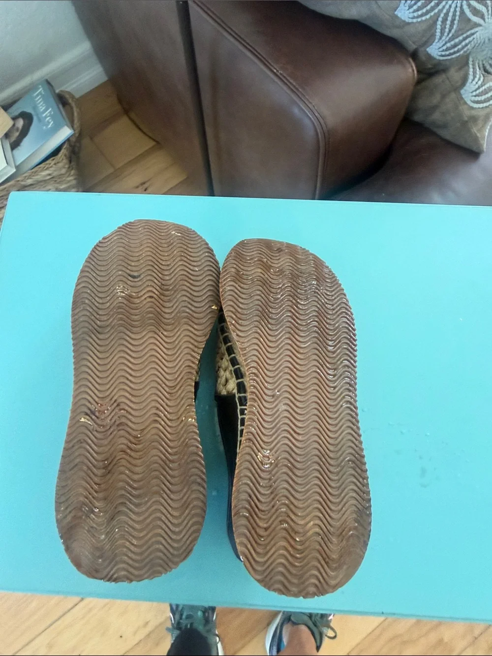 Tory Burch Beige and Black Snake-Print Slip-On Leather Espadrilles